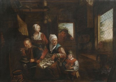 Peasant Family in the Kitchen by Unbekannt Unbekannt